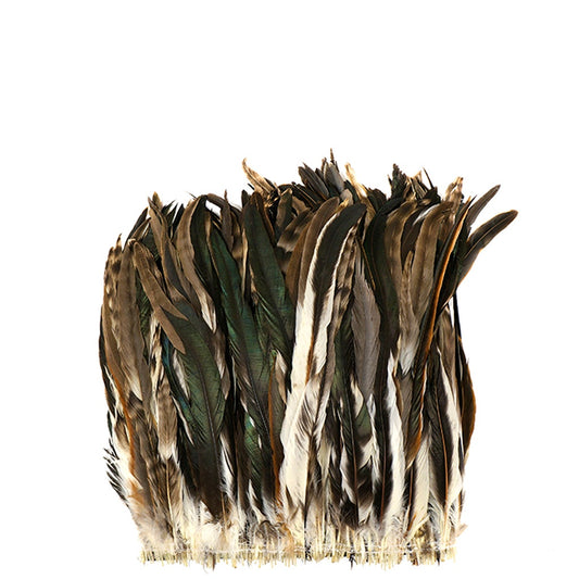 Rooster Coque Tails Feathers Chinchilla Natural 13-16’’ [1/4 LB Bulk] - Feathers