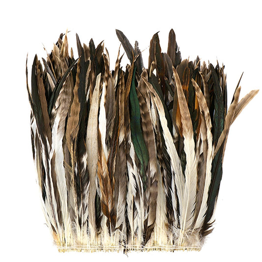 Rooster Coque Tails Feathers Chinchilla Natural 15-18’’ [1/4 LB Bulk] - Feathers