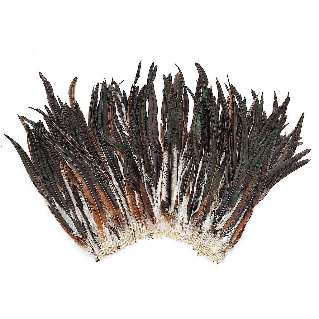 Rooster Coque Tails Feathers Half Bronze Natural 15-18’’ [1/4 LB Bulk] - Feathers