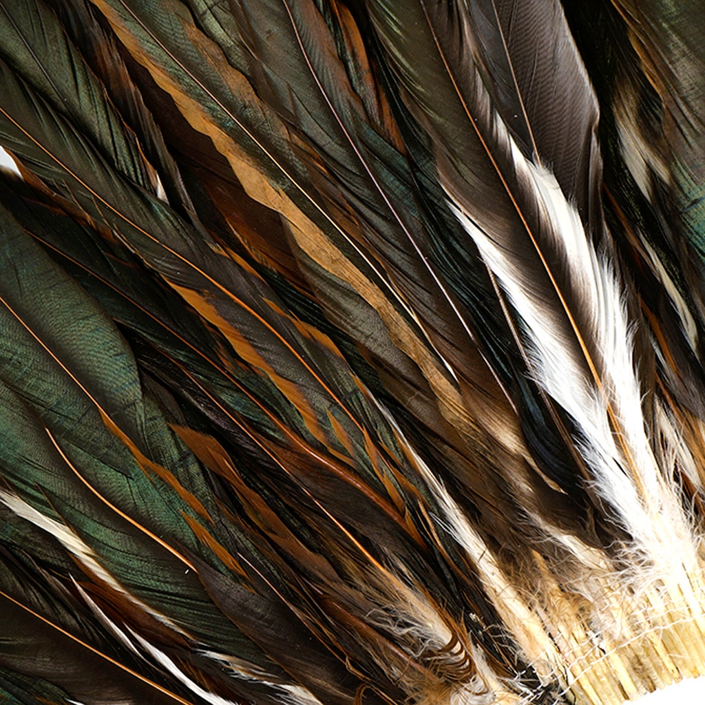 Rooster Coque Tails Feathers Half Bronze Natural 3-6’’ [1/4 LB Bulk] - Feathers