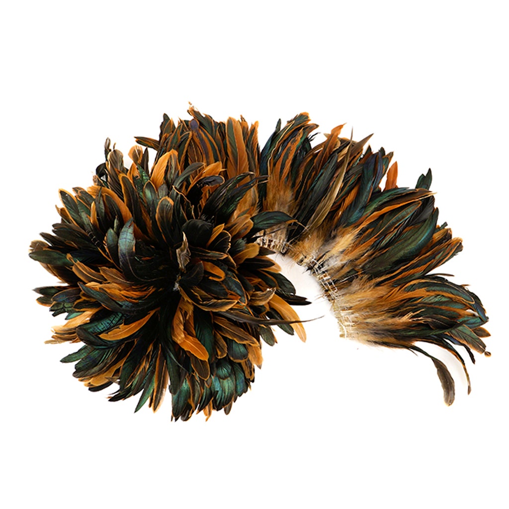 Rooster Coque Tails Feathers Half Bronze Natural 7-10’’ [1/4 LB Bulk] - Feathers