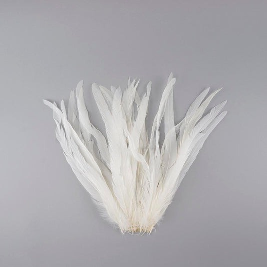 Rooster Coque Tails White - 12 - 14’’ - Feathers