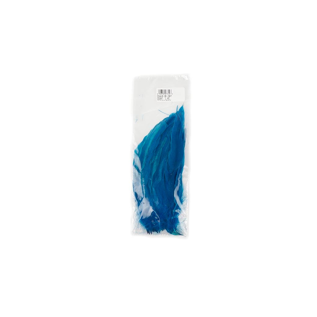 Rooster Coque Tails White-Dyed - Dark Turquoise - Feathers