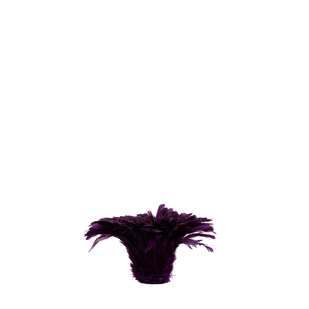 Rooster Coque Tails White-Dyed - Purple - Feathers