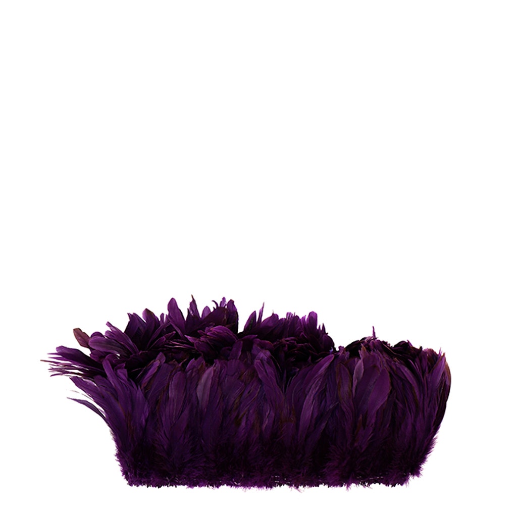 Rooster Coque Tails White-Dyed - Purple - Feathers