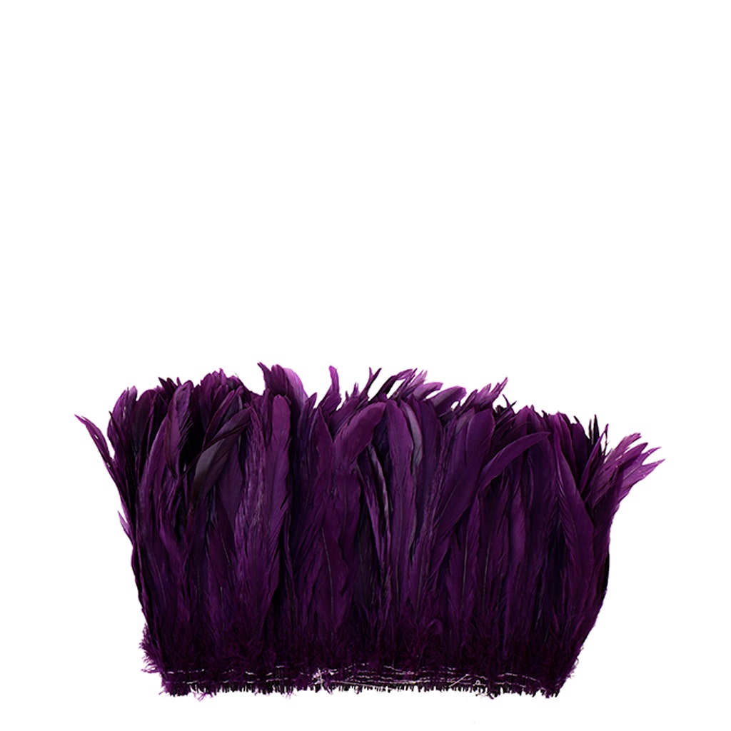 Rooster Coque Tails White-Dyed - Purple - Feathers