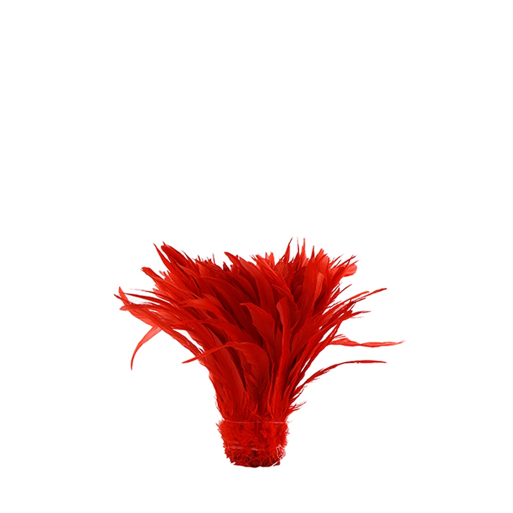 Rooster Coque Tails White-Dyed - Red - Feathers