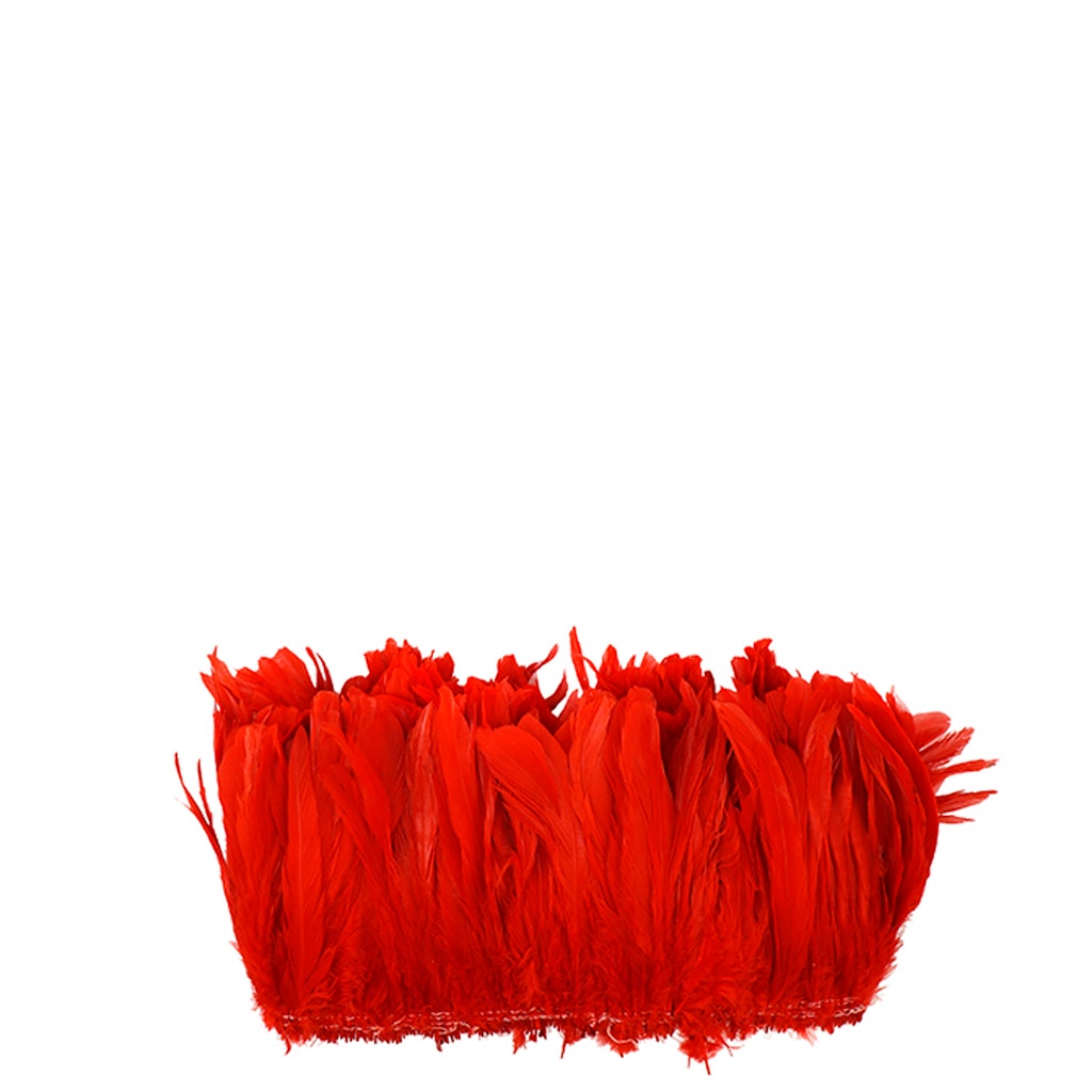 Rooster Coque Tails White-Dyed - Red - Feathers