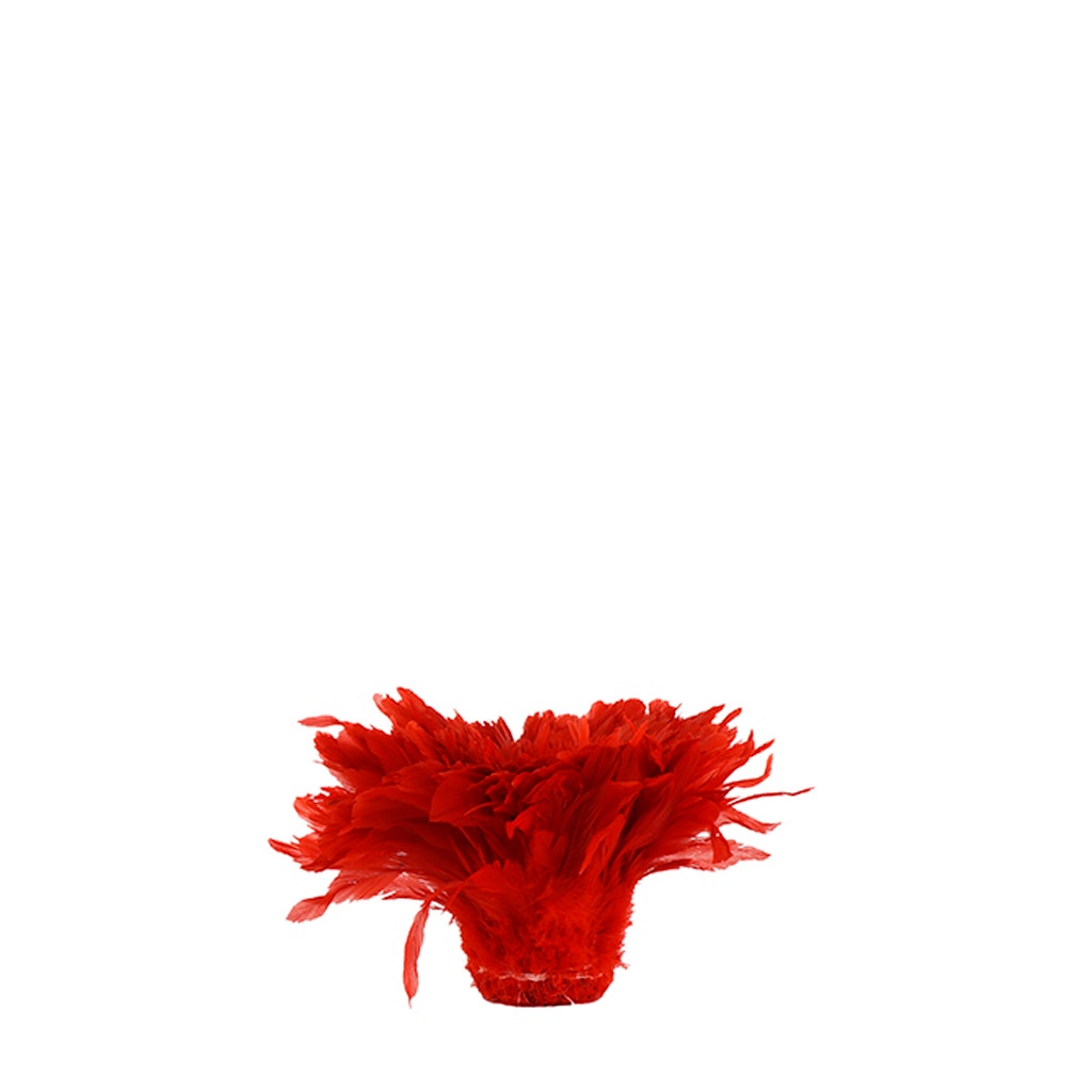 Rooster Coque Tails White-Dyed - Red - Feathers