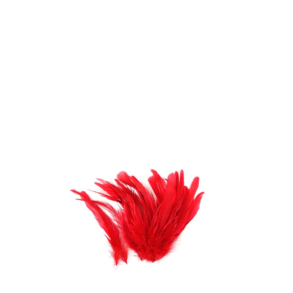 Rooster Coque Tails White-Dyed - Red - Feathers