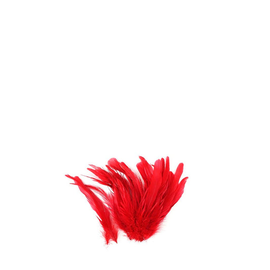 Rooster Coque Tails White-Dyed - Red - Feathers