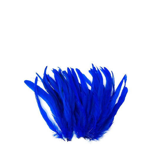 Rooster Coque Tails White-Dyed - Royal - Feathers