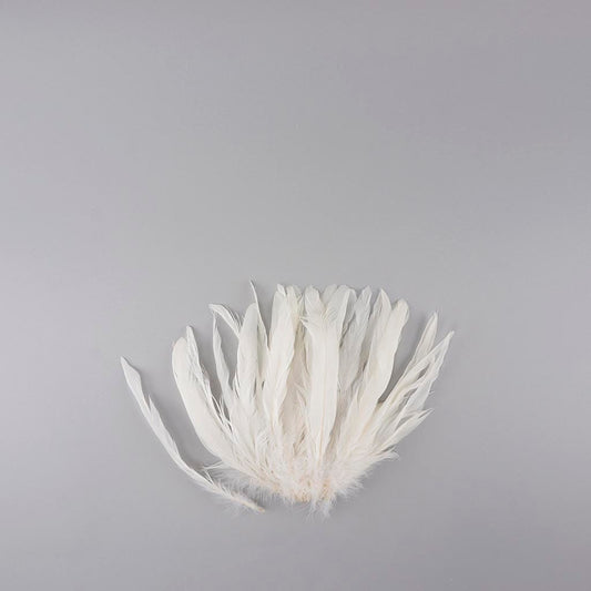 Rooster Coque Tails White-Dyed - White - Feathers