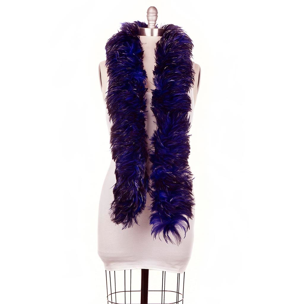 Rooster Hackle Boa Dyed - Regal - Rooster Boa