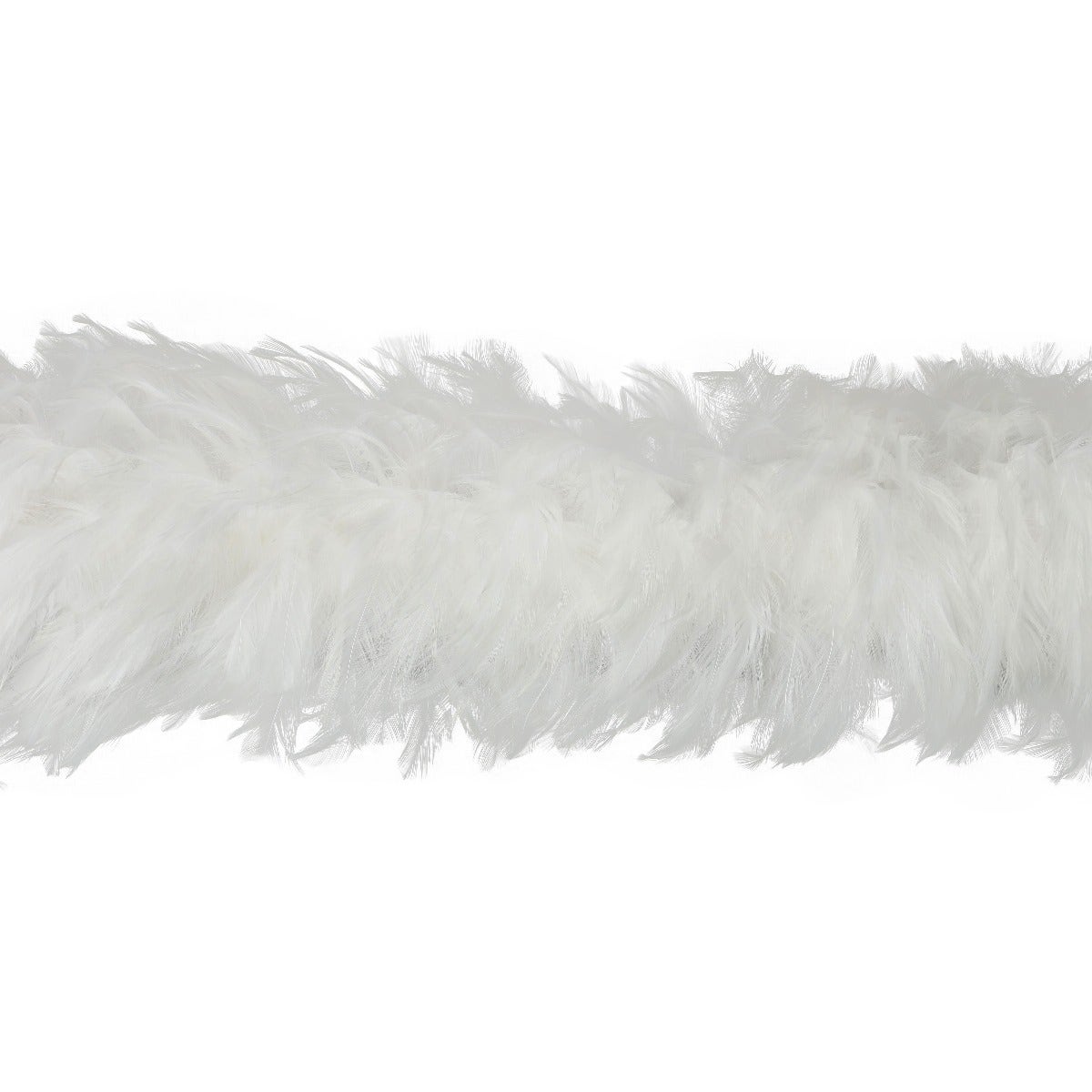 Rooster Hackle Boa Dyed - White - Rooster Boa