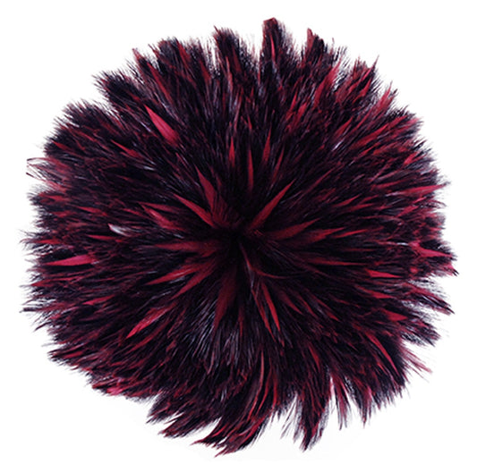 Rooster Hackle-Dyed Furnace 1YD - Fig - Feathers