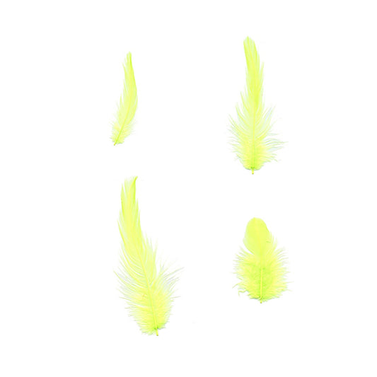 Rooster Hackle-White-Dyed - Fl Chartreuse - Feathers