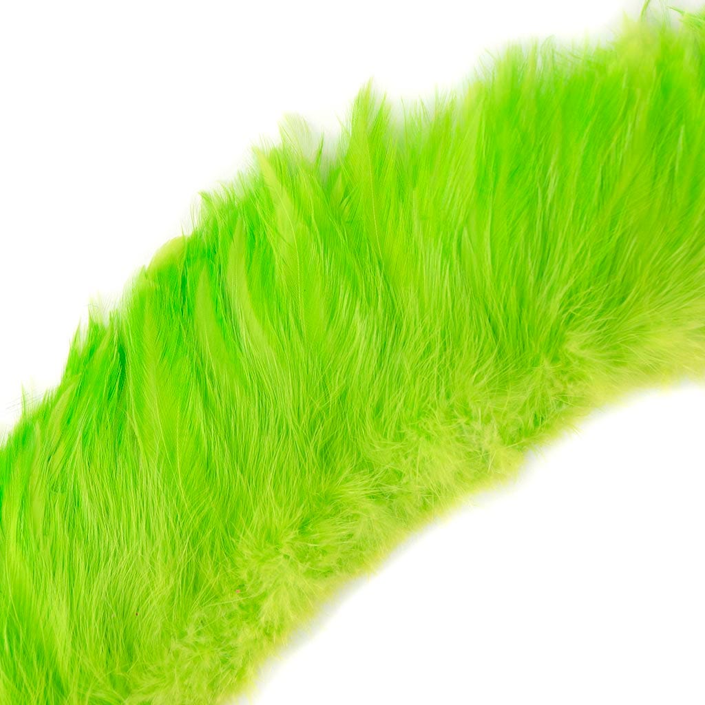 Rooster Hackle-White-Dyed - Lime - Feathers