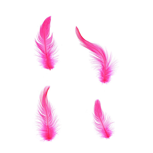 Rooster Hackle-White-Dyed - Pink Orient - Feathers