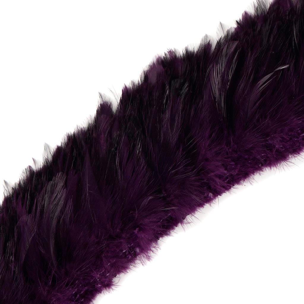 Rooster Hackle-White-Dyed - Purple - Feathers