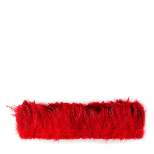 Rooster Hackle-White-Dyed - Red - Feathers