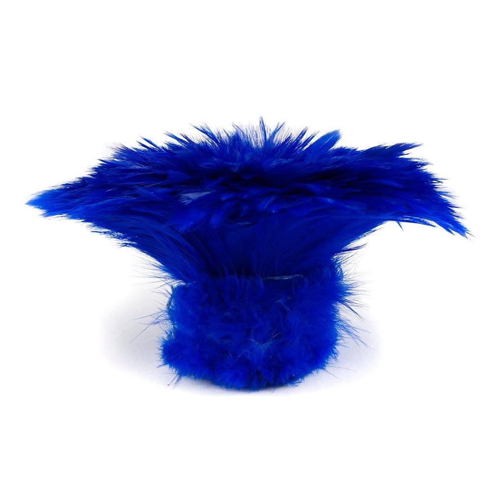 Rooster Hackle-White-Dyed - Royal - Feathers