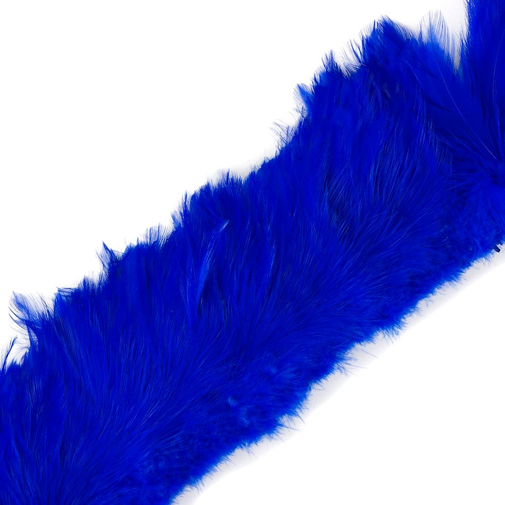 Rooster Hackle-White-Dyed - Royal - Feathers