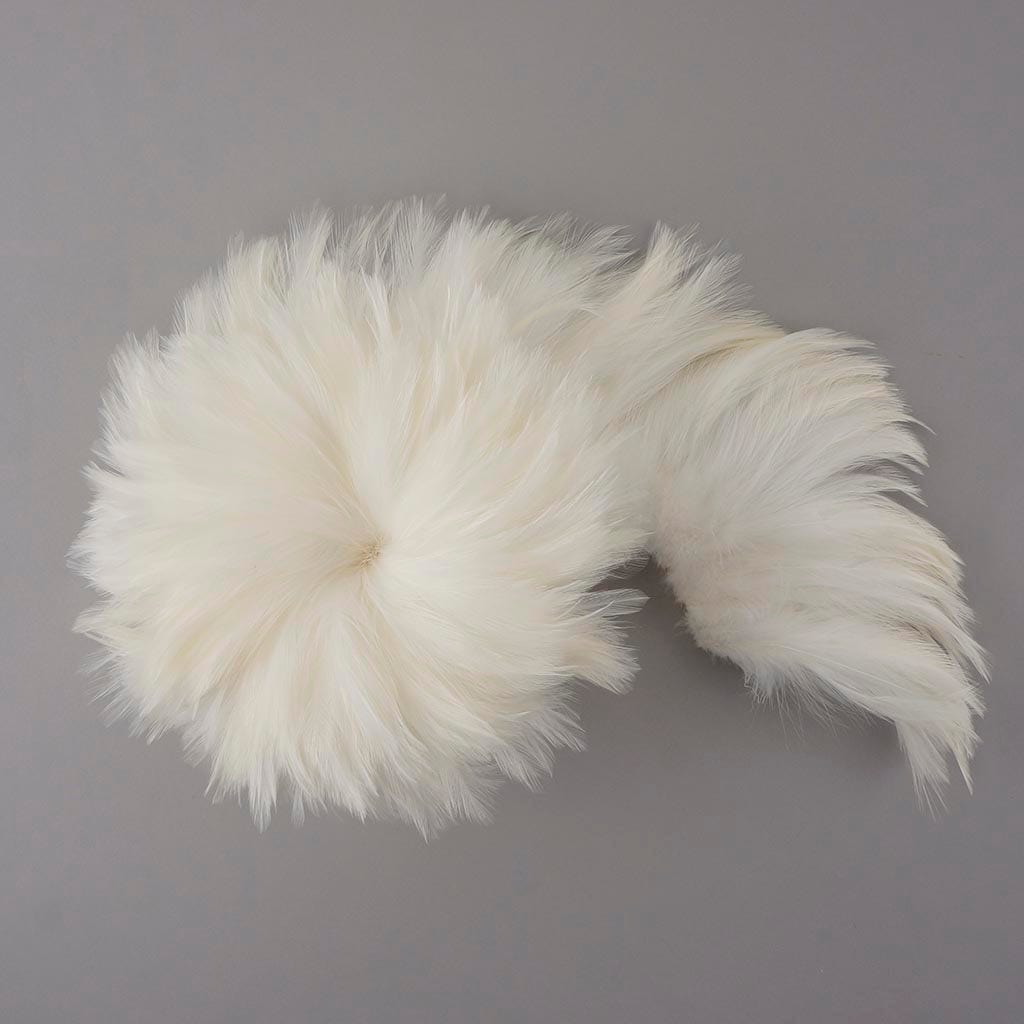 Rooster Hackle-White-Dyed - White - Feathers