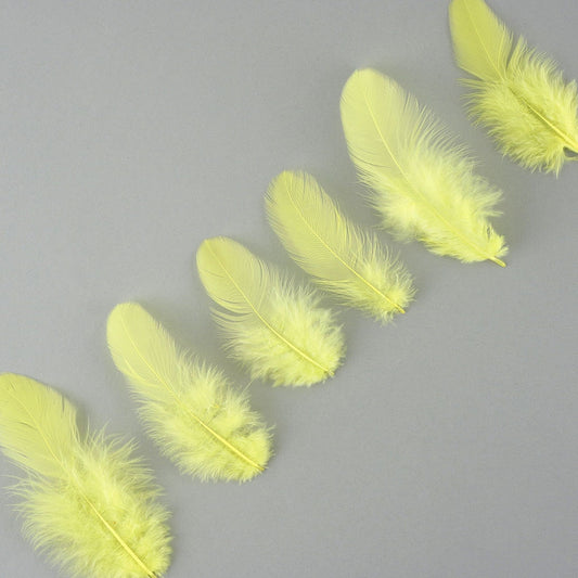 Rooster Plumage-White-Dyed - Fl Chartreuse - Feathers