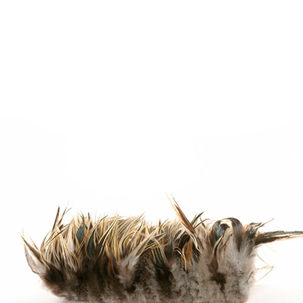 Rooster Saddle - Badger - Natural - 4 - 6’’ - Feathers