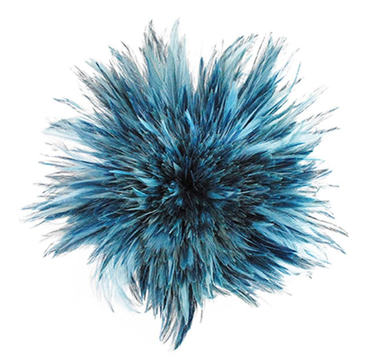 Rooster Saddle-Dyed Furnace 1YD - Ocean Blue - Feathers