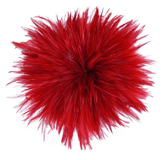 Rooster Saddle-Dyed Furnace 1YD - Tango Red - Feathers