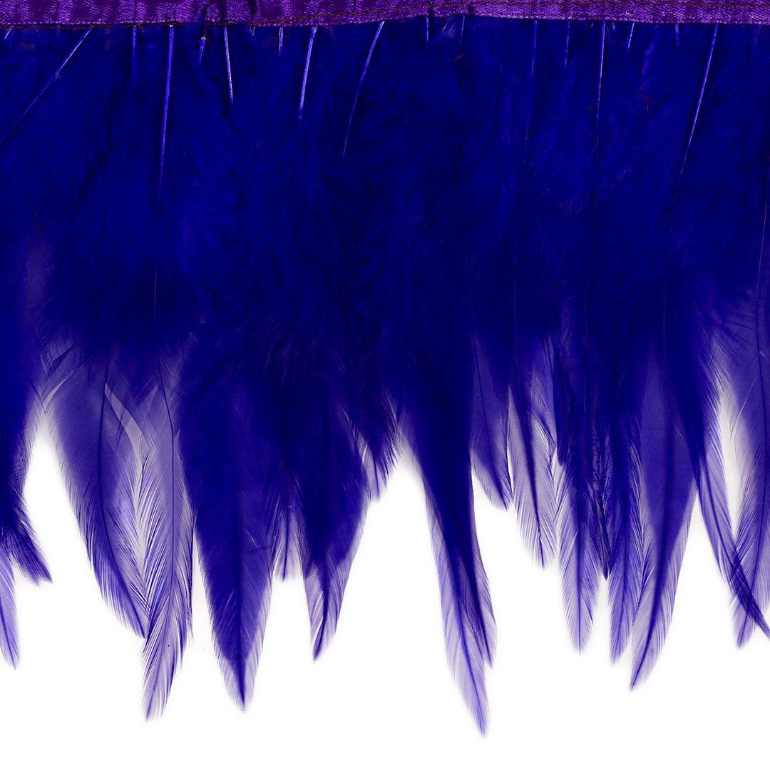 Rooster Saddle Fringe on Bias 6-8’’ x 1 YD-Regal - Feathers
