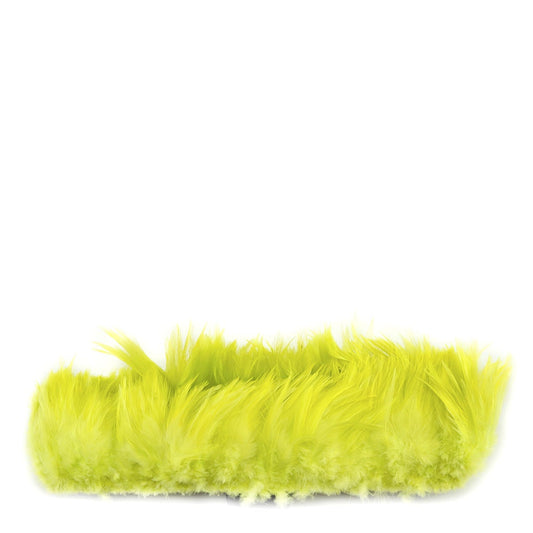 Rooster Saddles-White-Dyed - Fl Chartreuse - Feathers