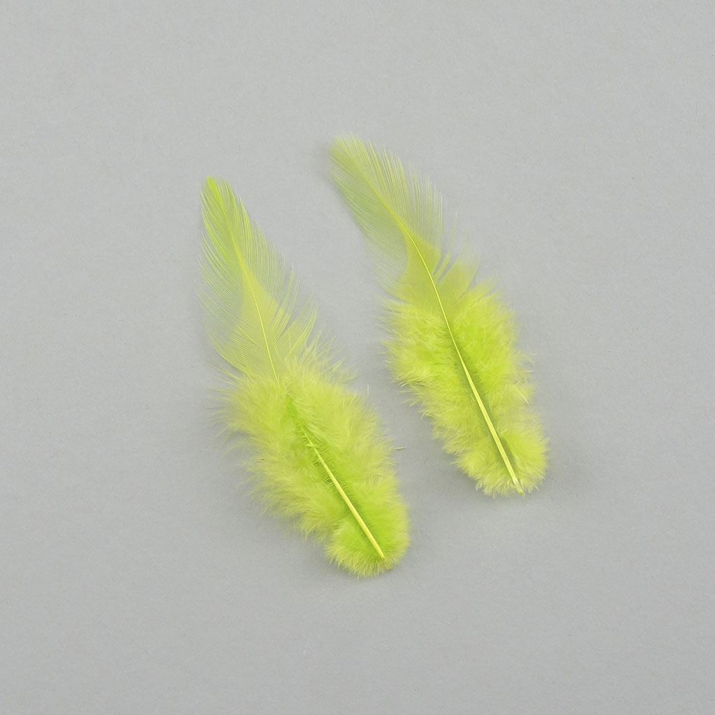 Rooster Saddles-White-Dyed - Lime - Feathers