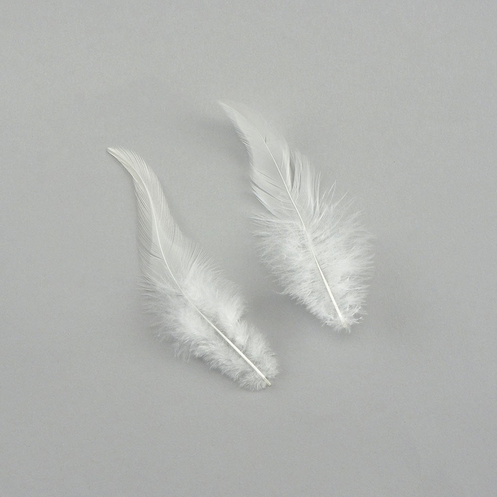 Rooster Saddles-White-Dyed - White - Feathers