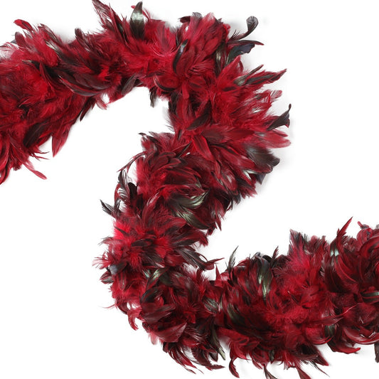 Rooster Schlappen Feather Boa 8-10’’- Red - Rooster Boa