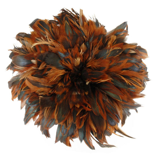 Rooster Schlappen-Half Bronze 1YD - Natural - Feathers