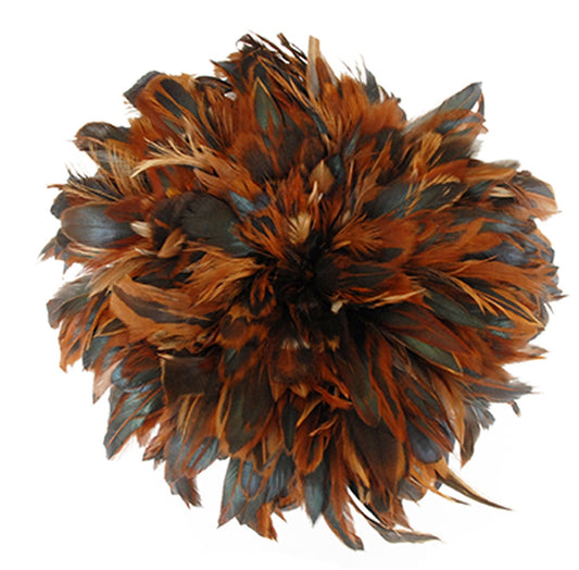 Rooster Schlappen-Half Bronze 1YD - Natural - Feathers