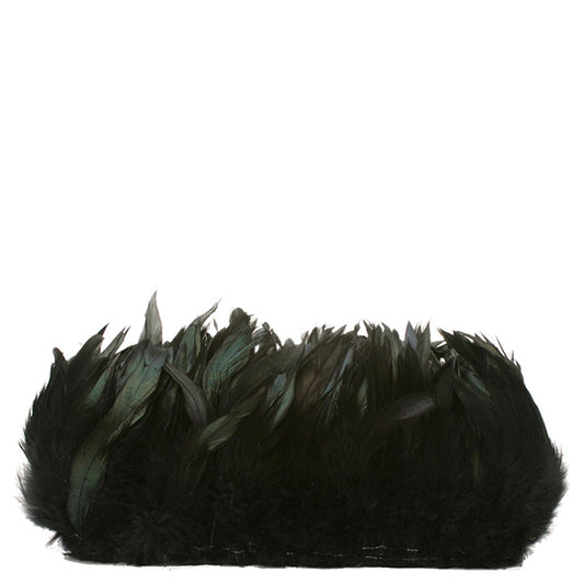 Rooster Schlappen-Half Bronze - Black - Feathers