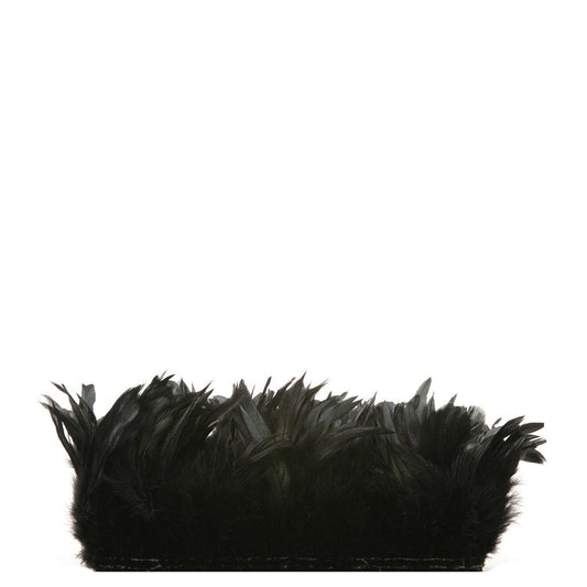 Rooster Schlappen-Half Bronze - Black - Feathers