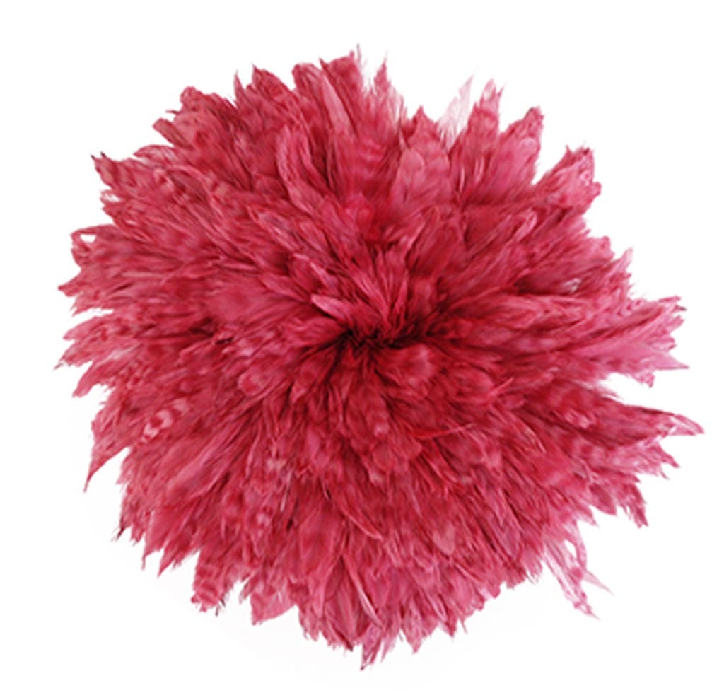 Rooster Schlappen-Red Chinchilla 1YD - Beet - Feathers