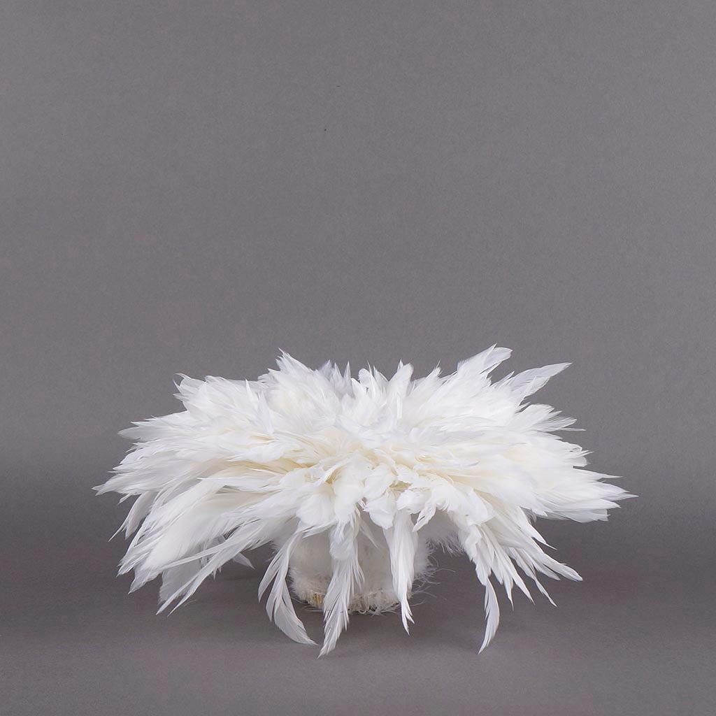 Rooster Schlappen-White-Dyed - White - Feathers