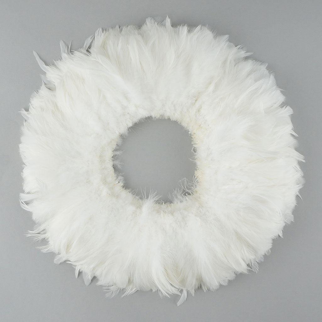 Rooster Schlappen-White-Dyed - White - Feathers