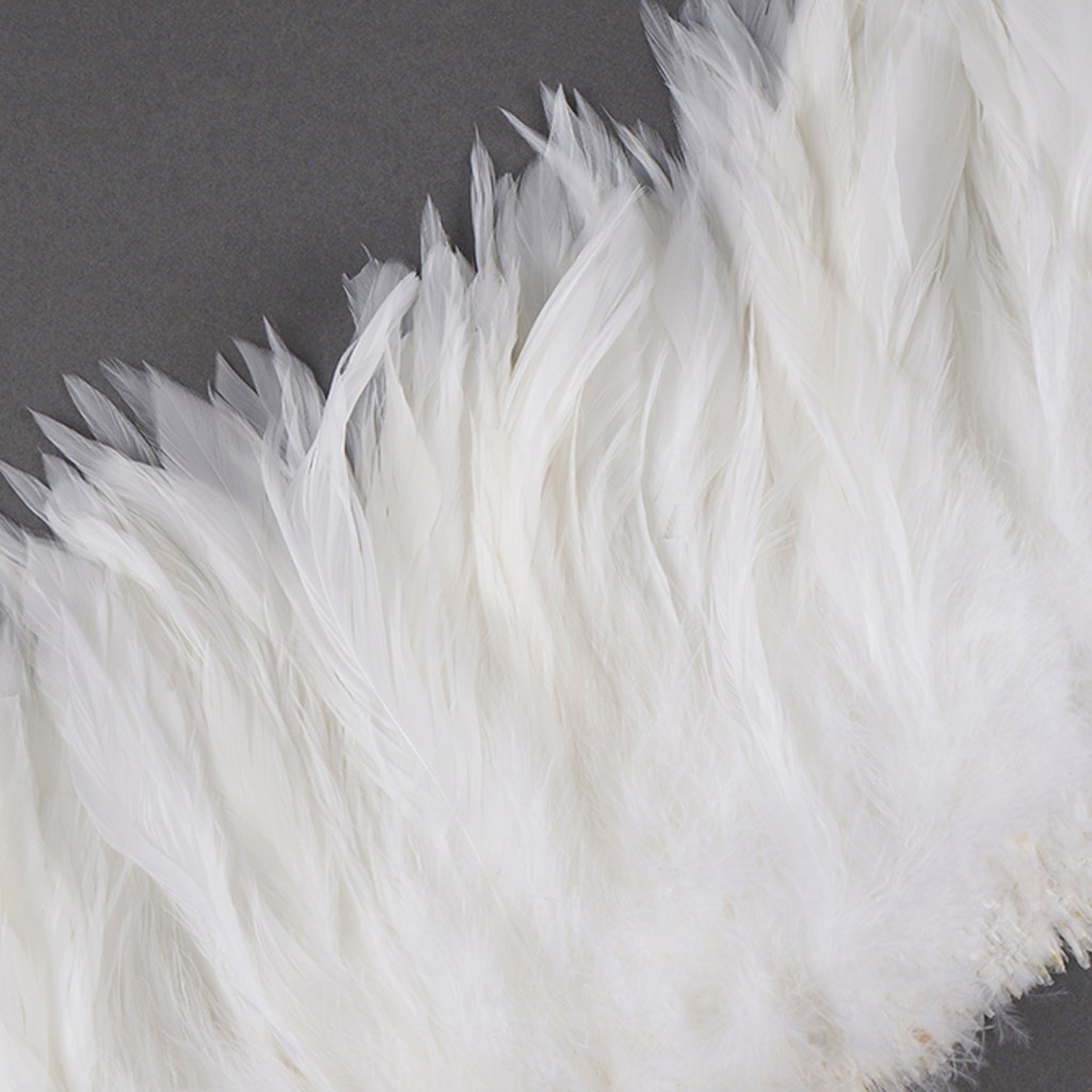 Rooster Schlappen-White-Dyed - White - Feathers