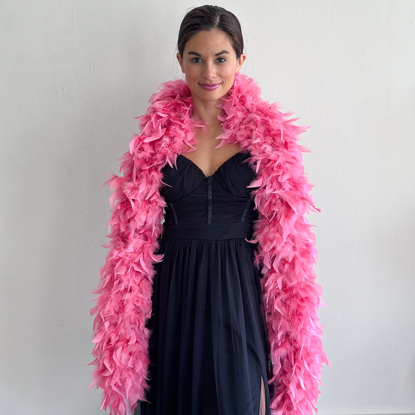 Chandelle Feather Boa - Heavyweight  - Dusty Rose