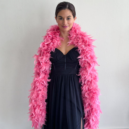 Chandelle Feather Boa - Heavyweight  - Dusty Rose