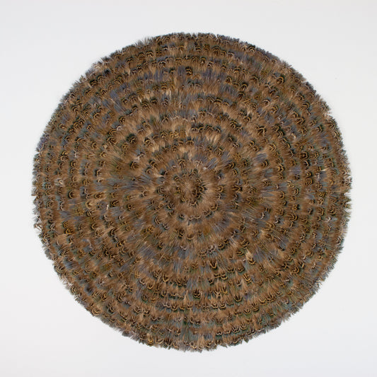 Blue Almond Pheasant Feather Placemat