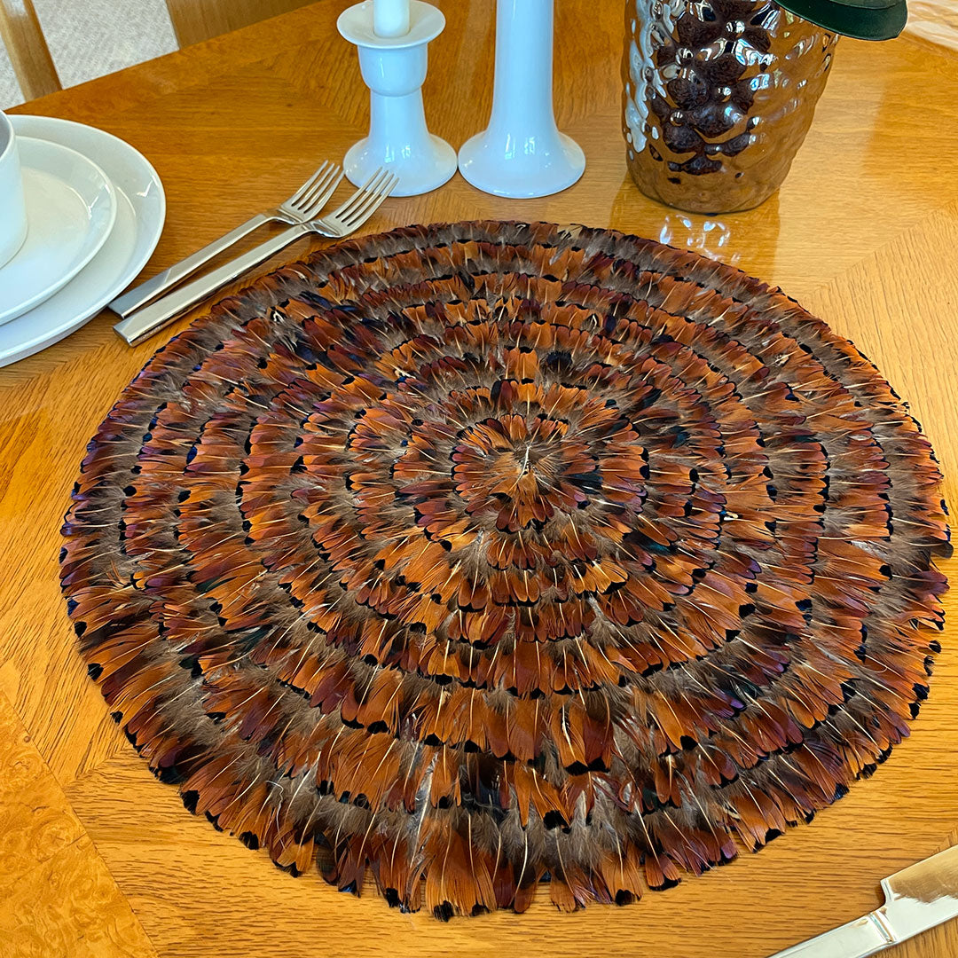 Zuckerfeather Pheasant Feather Placemat - Thumbnail 2