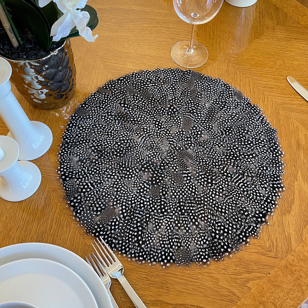 Guinea Plumage Feather Placemat
